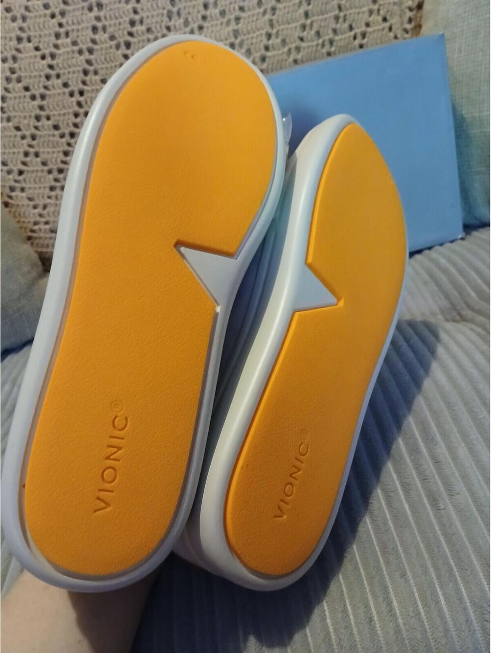 Vionic Women's Casual Sneakers with Orange Accents - Picture 4 of 5